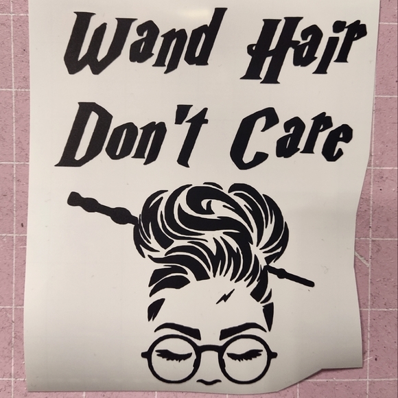 Other - Harry Potter Wand Hair Don't Care Vinyl Decal